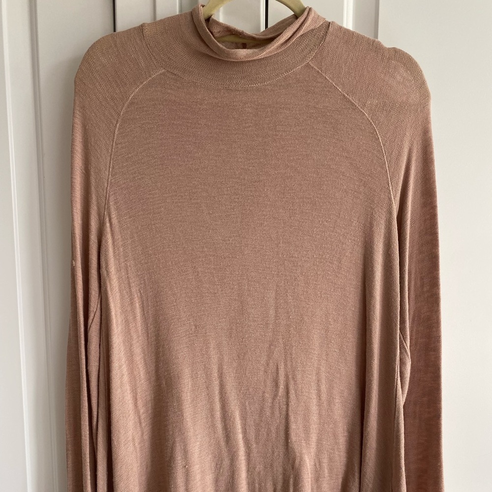 Free People, long sleeved, sheer turtle-neck - size L